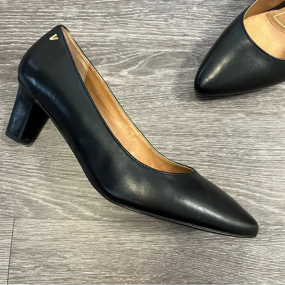 Vionic Women Madison Mia Black Pump Size 10 Block Heel Classic Capsule - Picture 1 of 10